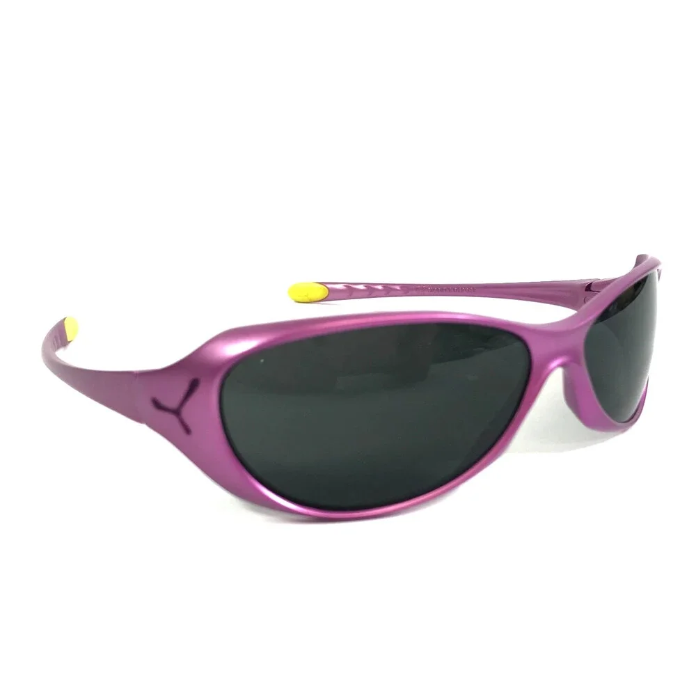 Cebe Kids Sunglasses Gecko 1981 00/6 A6 Matte Purple Wrap Frames w/ Gray Lenses